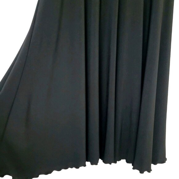 Nine West V-Neck Dress Womens Size 6 Black Cochet Tie Waist Witchy Whimsigoth - Picture 7 of 8